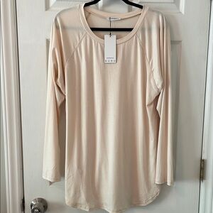 Women's Cream Long Sleeve Top